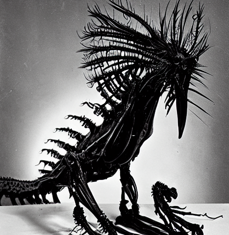 a_black_and_white_photograph_of_a_humanoid_bird_like_alien_that_has_be_s1692464811_st30_g11.5.png